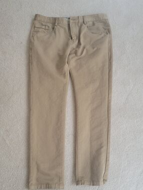 PERRUZO Classic Men's Slim Khaki Straight-Leg Soft Pants 34x30